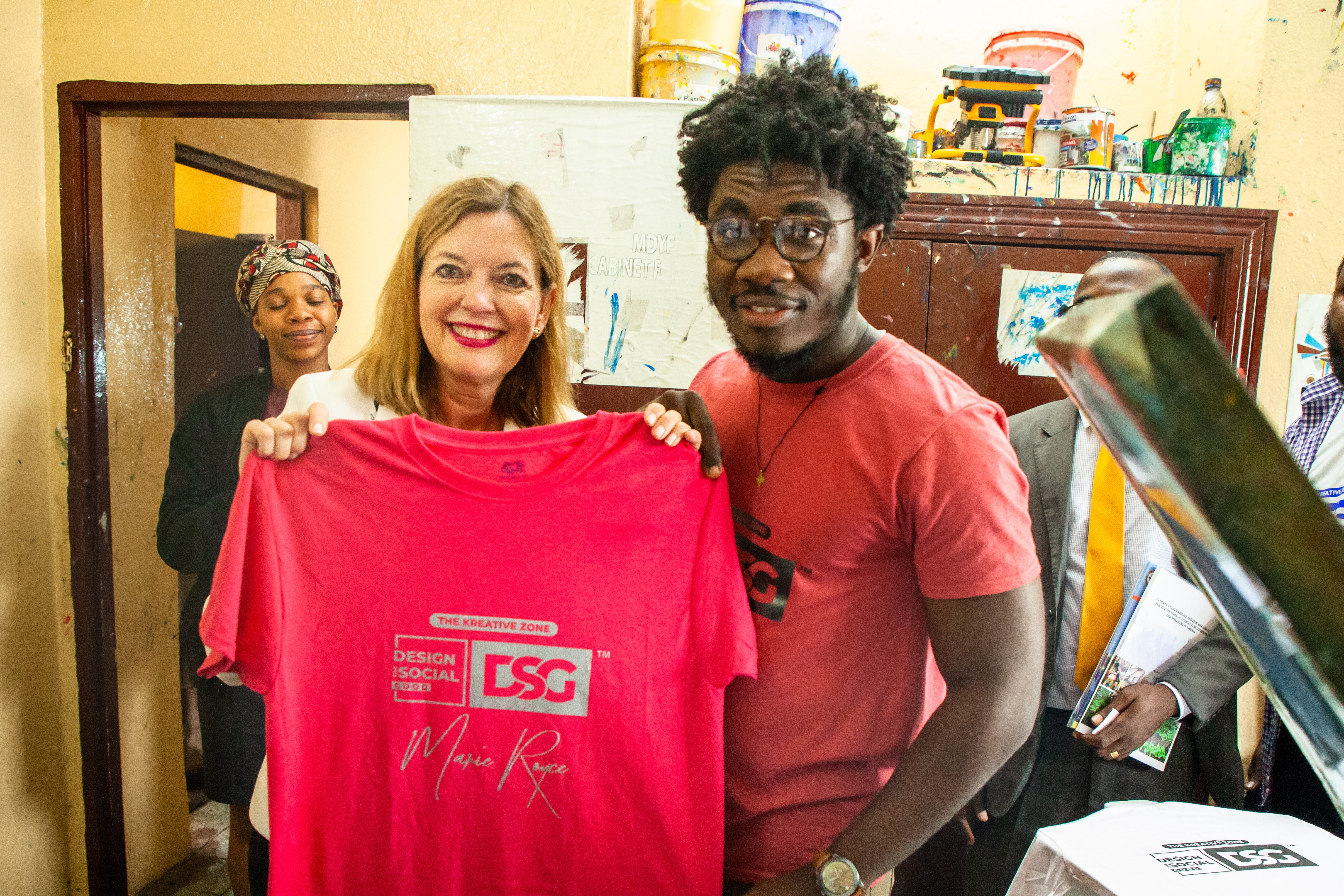 Assistant Secretary Royce with international exchange participant in Liberia
