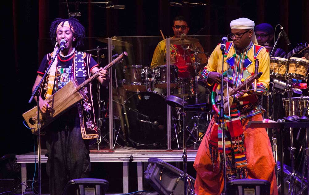 Band performing on stage