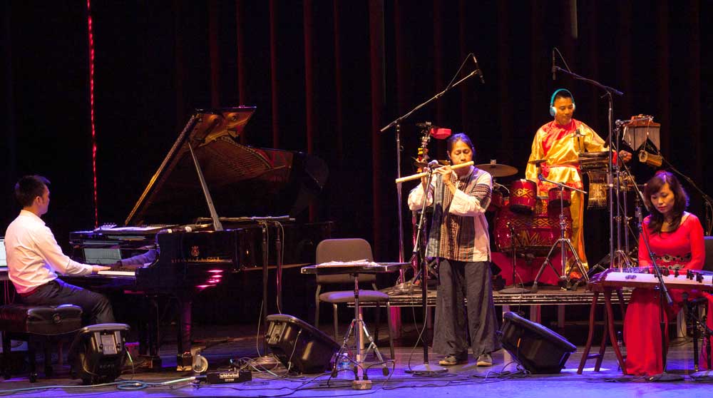 Band performing on stage