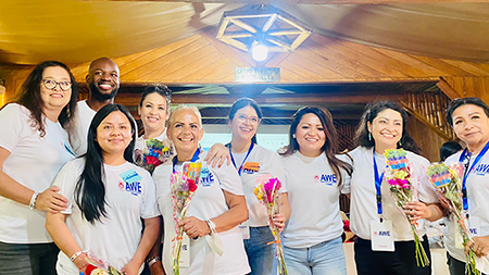 Perugachi at a recent AWE alumnae event where she serves as Regional Coordinator for networking and professional development in the capital region.