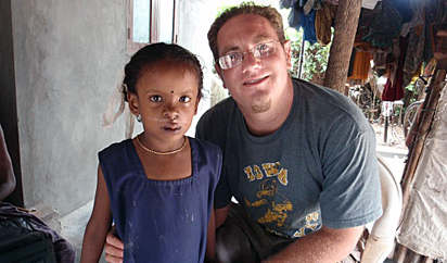 Luke Juran with Sangeeta following her surgery.