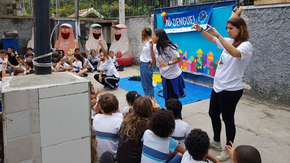 The Escola Municipal Minas Gerais Science Club performed plays, put on demonstrations and even designed board games to promote awareness of mosquito-borne diseases and their prevention