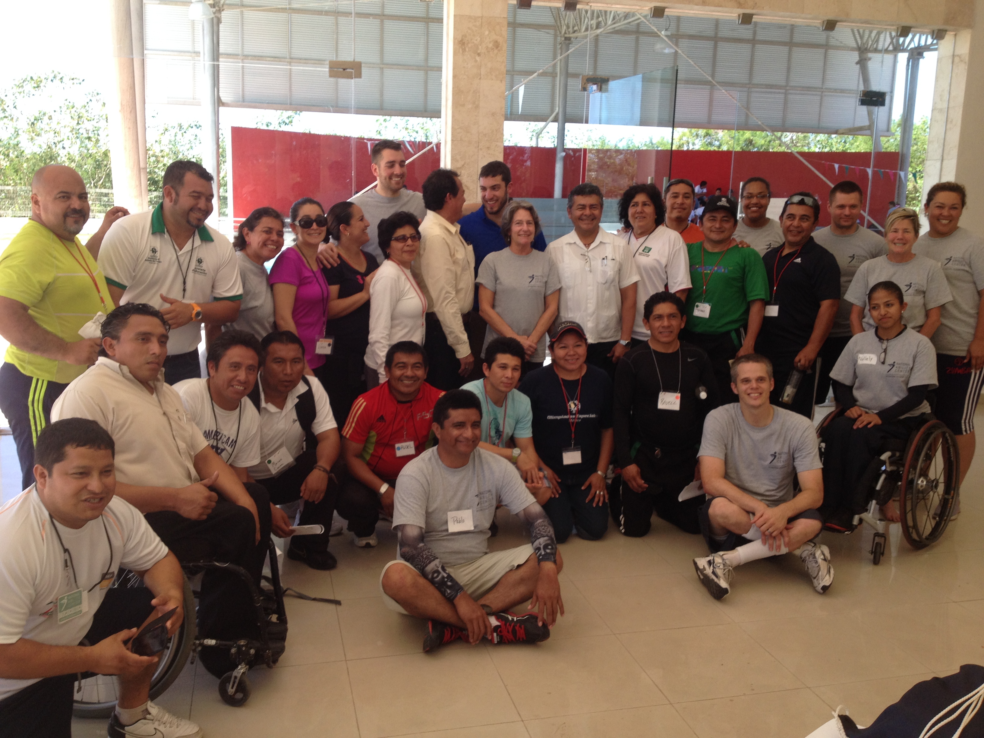 A group of teachers from the CAM schools (special education schools) who participated in the training