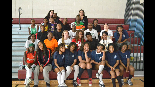 As part of the program, participants played in a soccer scrimmage with the TOPSoccer team in Pennsylvania.
