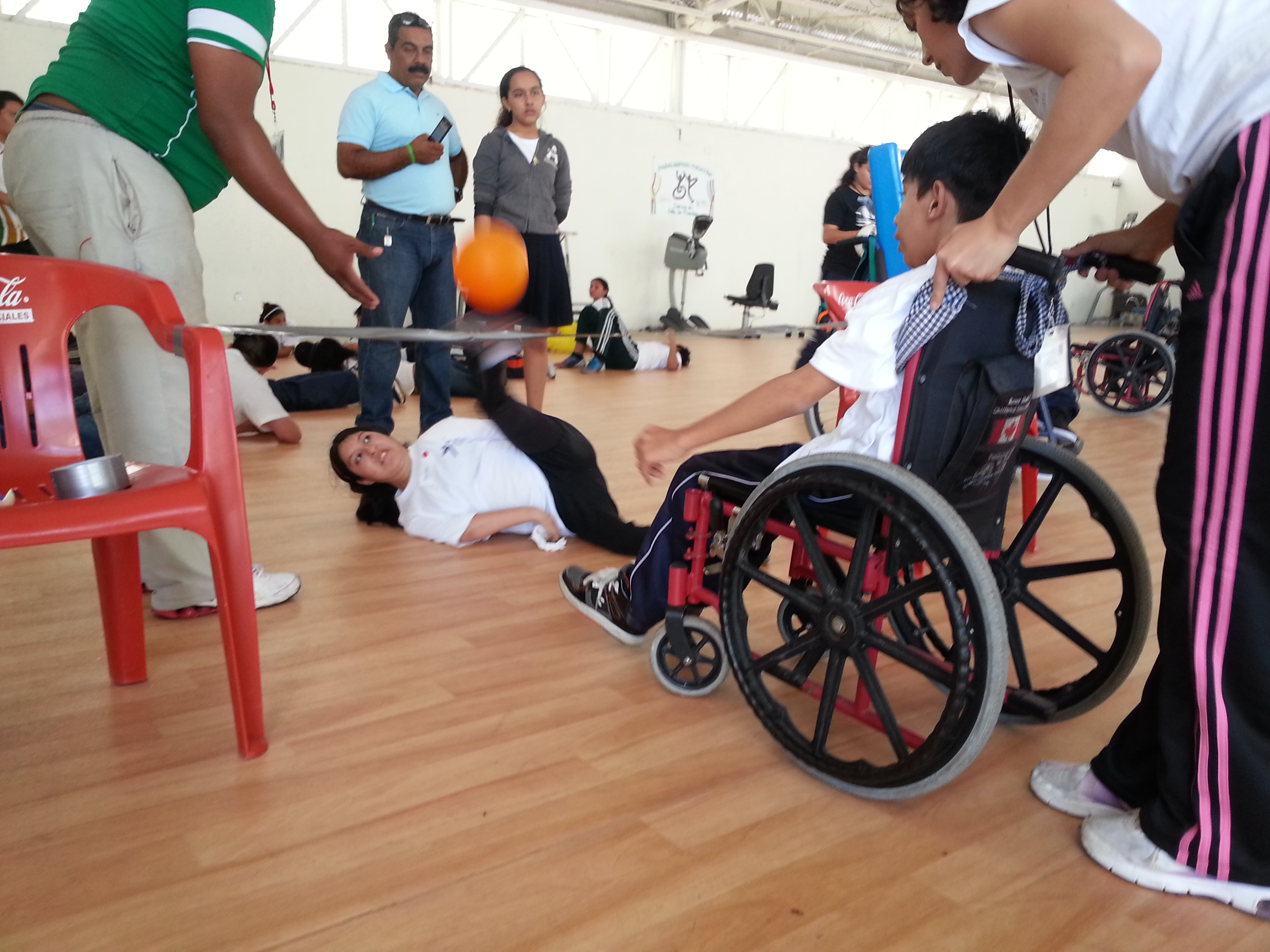 The athletes practice what they have learned