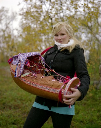Sámi Woman and Baby