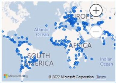 American Spaces Directory Map