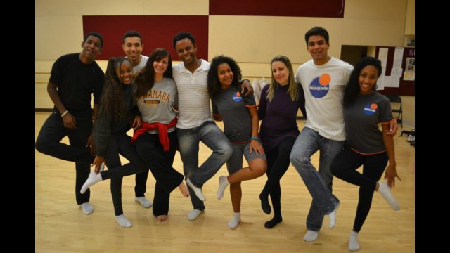 The group made new friends in dance class, one of the alternate sport activities of the program.