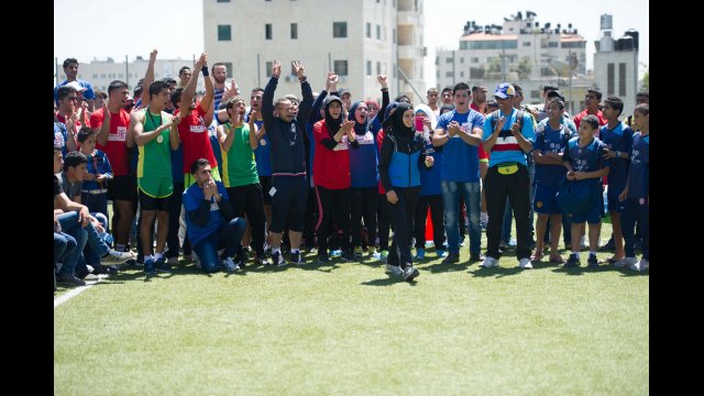 The young athletes have a great time together—with the theme of teamwork resonating well