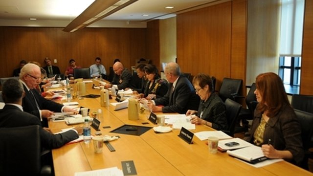 Fulbright Foreign Scholarship Board Members discussed policy and heard from Fulbright alumni at the quarterly meeting.