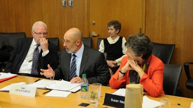 FSB Members Gabriel Guerra-Mondragón and Susan Ness with Principal Deputy Assistant Secretary for Educational and Cultural Affairs Adam Ereli.