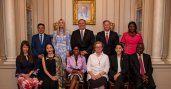 The eight TIP Report Heroes with Secretary of State Michael R. Pompeo, Advisor to the President Ivanka Trump, and Ambassador-at-Large to Monitor and Combat Trafficking in Persons John Cotton Richmond