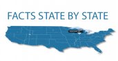 Photo of US Map and text: Fact State by State