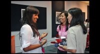 Filmmaker Anayansi Prado meets with students in Burma.